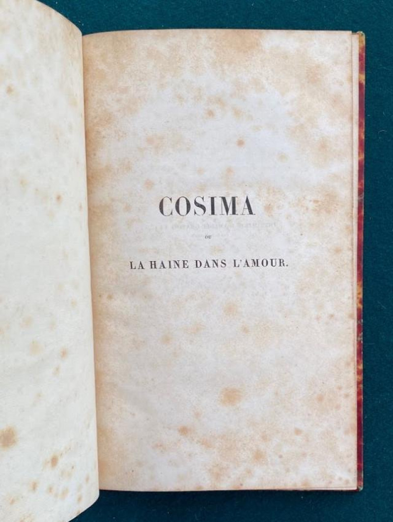 Lord Henry Seymour's copy of Cosima by G. Sand