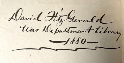 1880 War Dept. Library Catalog signed by Librarian
