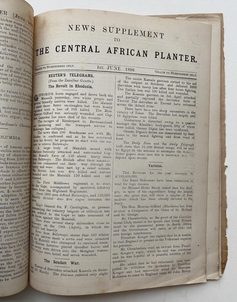 3 issues 'Central African Planter' 1896