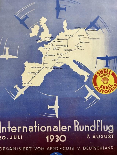 Image for Lot 1930 German AERO-CLUB Program Book & Ephemera