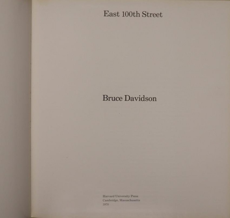 Bruce Davidson: East 100th Street (1970)