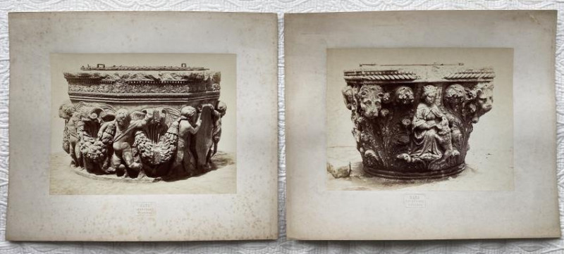 Naya pair of photos of architectural details 1860s