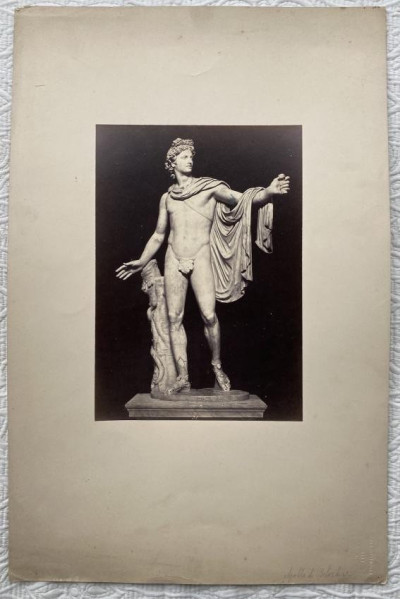 J. Spithover 4 photos of statues in Vatican 1860s