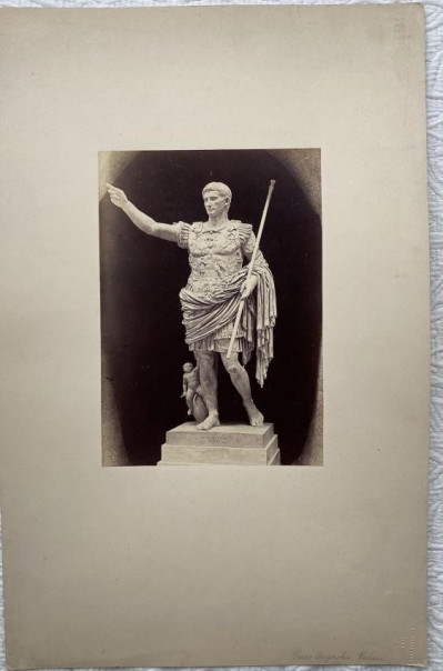 Pair of Spithover photos statues of Caesars 1860s