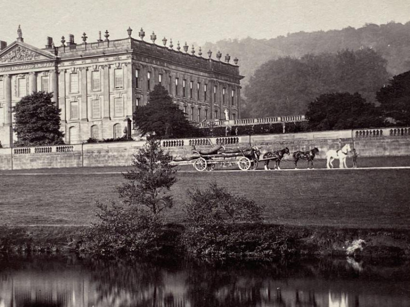 Photograph of Chatsworth House, circa 1870