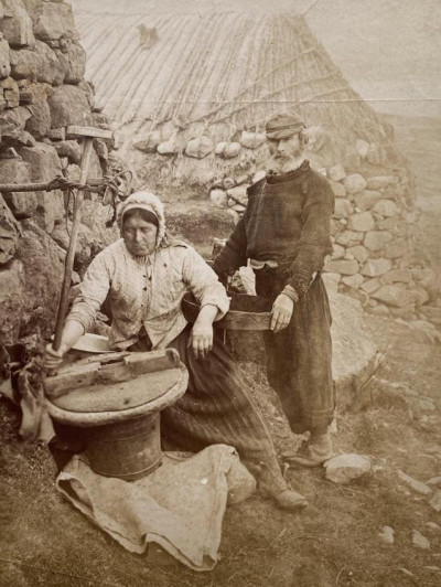 G.W. Wilson two photos people of Skye at work