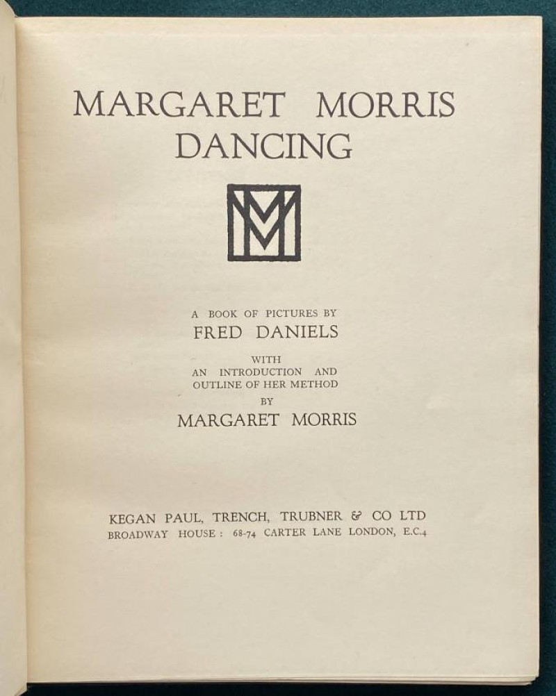 Daniels (photog) Margaret Morris dancing, signed