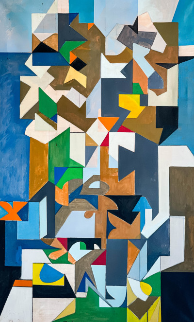 Image for Lot Leonard Alberts - Untitled (Geometric Composition)