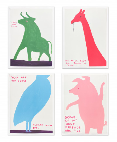 David Shrigley - Animals Series, Set of 4