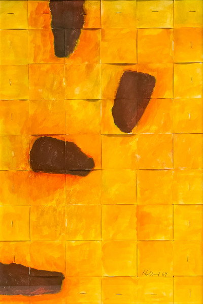 Image for Lot Tom Holland - Untitled (Composition in Yellow and Brown)