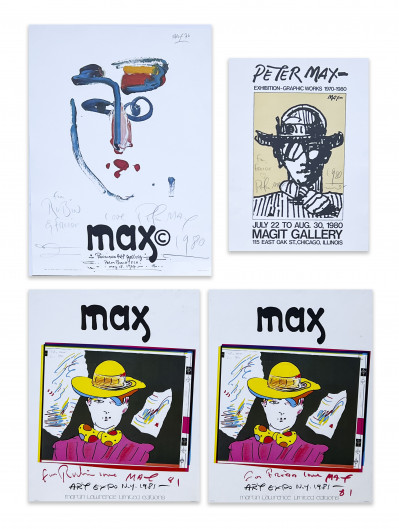 Image for Lot Peter Max - 4 Signed Exhibition Posters