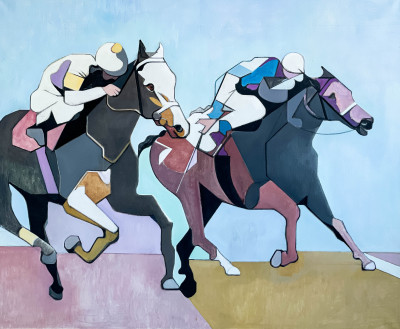Image for Lot Leonard Alberts - Untitled (Racehorses)