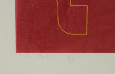 Norman Ives (1923-1978) "L-d, 1969" Screenprint