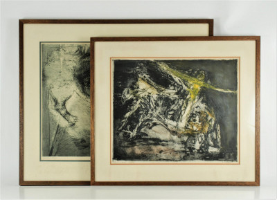 Two Modernist Abstract Etchings