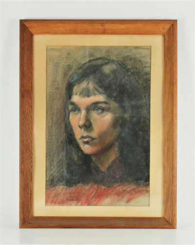 Pastel Portrait of a Young Woman