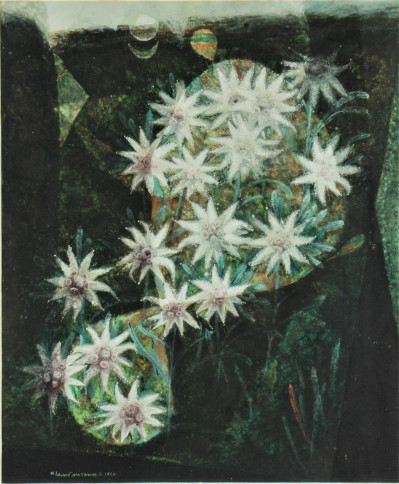 Image for Lot Edward John Stevens - Water Lilies - Gouache