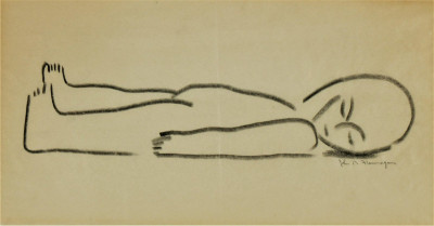 Image for Lot John B. Flanagan - Sleeping Child - Drawing