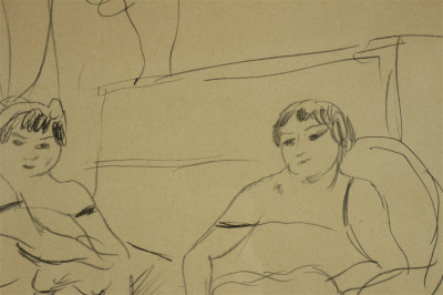 Jules Pascin - Two Women - Drawing