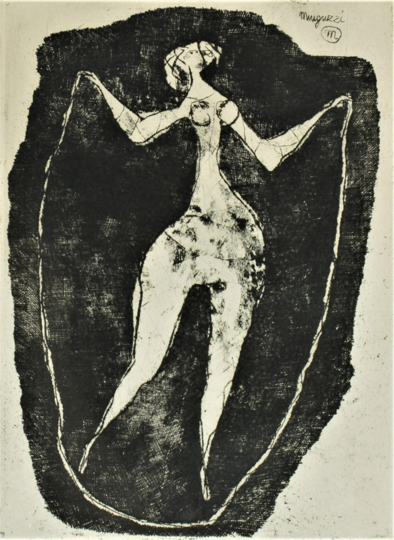 Luciano Minguzzi - Girl Jumping Rope - Etching