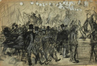 Image for Lot William Glackens - Street Fair - mixed media