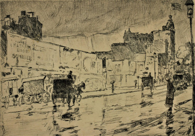 Image for Lot Childe Hassam - The Billboards - etching