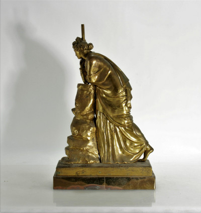 19th C. French Figural Bronze as a Lamp
