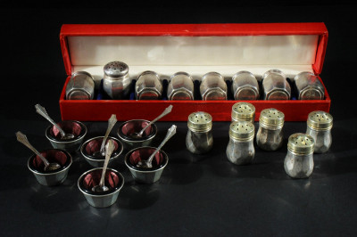 Group of Sterling Silver Personal Salt & Peppers