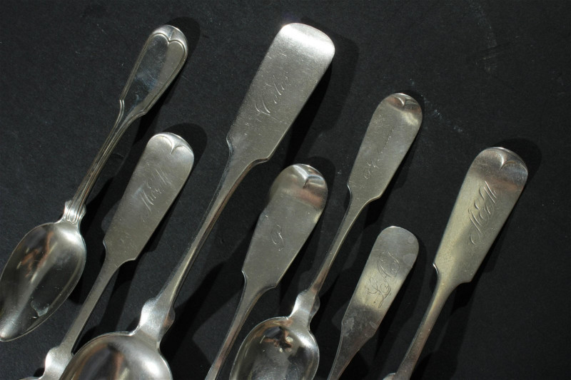 Group of Coin Silver Spoons