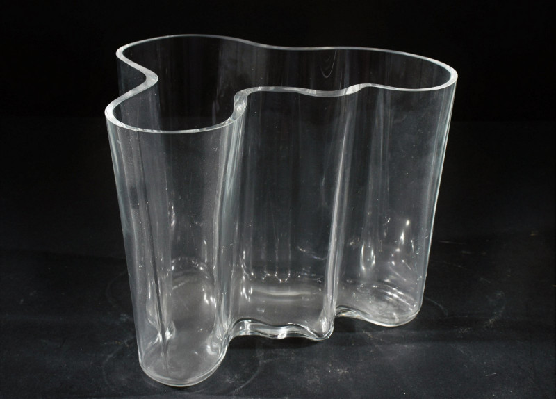 Alvar Aalto Clear Glass Lobed Vase