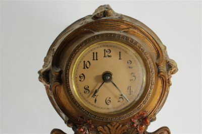 Copper Art Nouveau Frame & Metal Clock