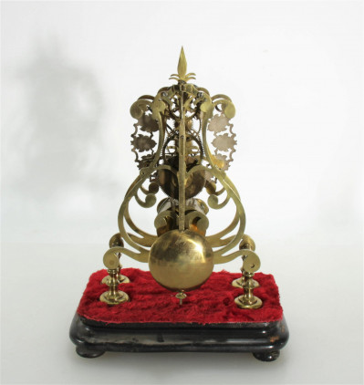 English Baroque Style Brass Skeleton Clock