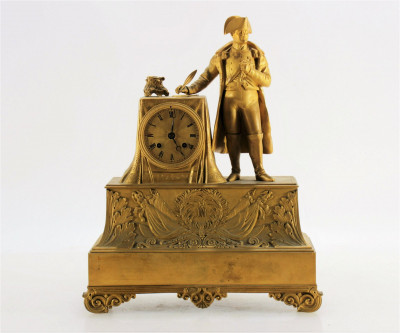 Image for Lot Napoleon III Ormolu Figural Mantel Clock, 19 C.