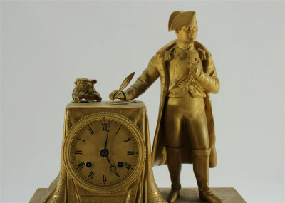 Napoleon III Ormolu Figural Mantel Clock, 19 C.