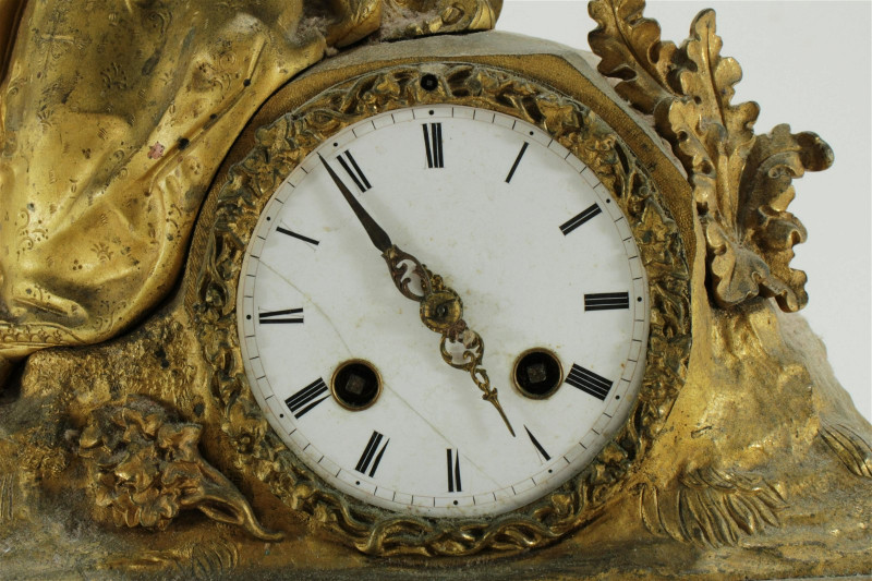 Louis Philippe Ormolu Figural Mantel Clock, 19 C.
