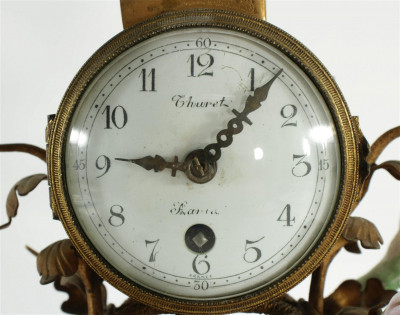 19th C French Porcelain Mantle Clock