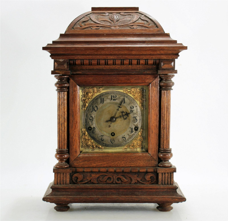 Kienzle Baroque Style Oak Bracket Clock