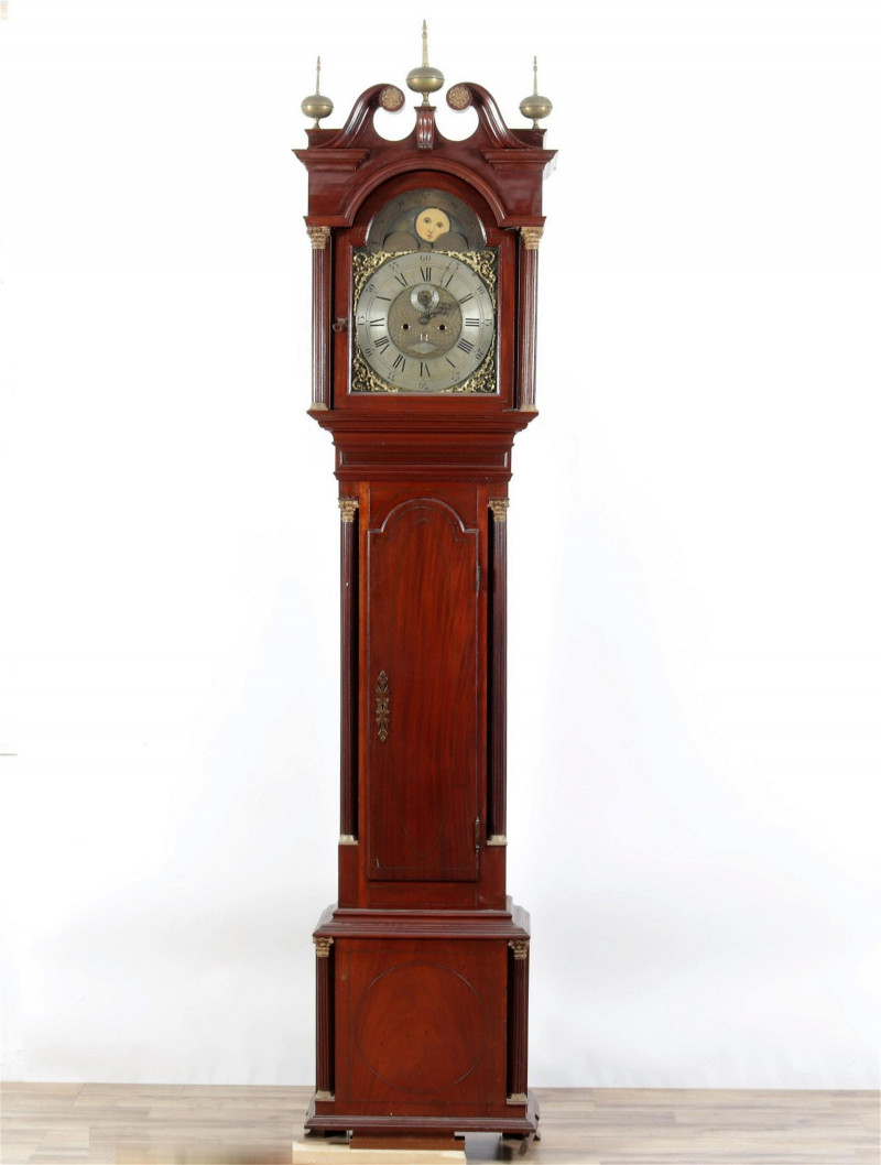 George III Style Tall Case Clock, 19th C., Durfee,