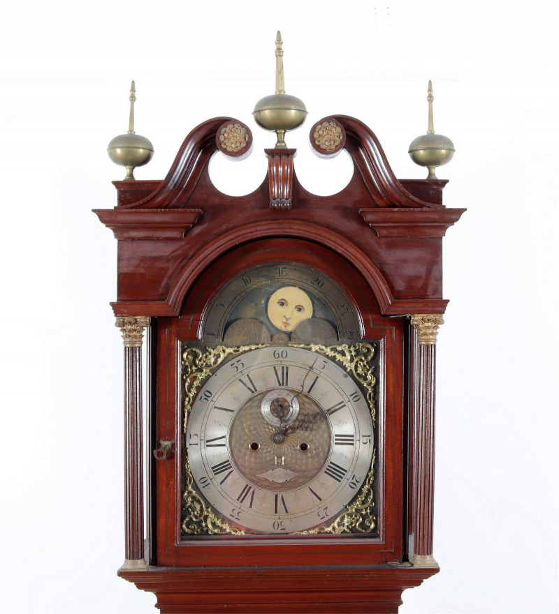 George III Style Tall Case Clock, 19th C., Durfee,