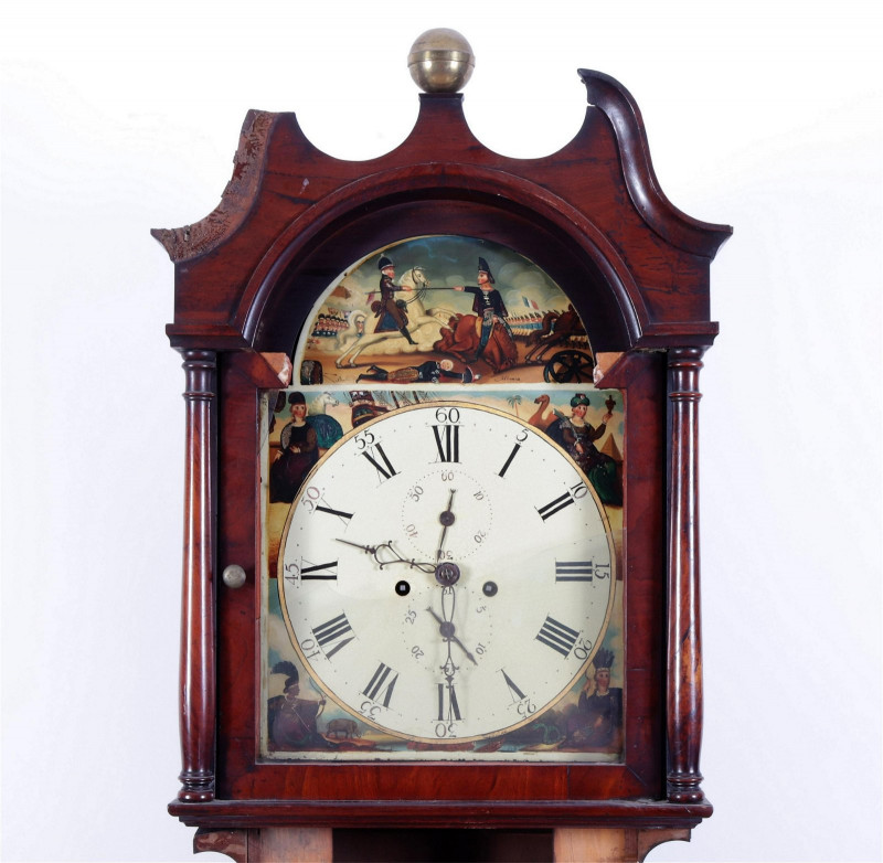 Victorian Mahogany Tall Case Clock, Mid 19th C.
