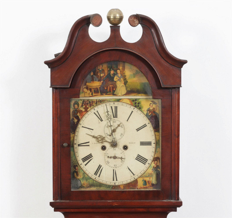 Victorian Mahogany Case Clock; Wisham, Scotland