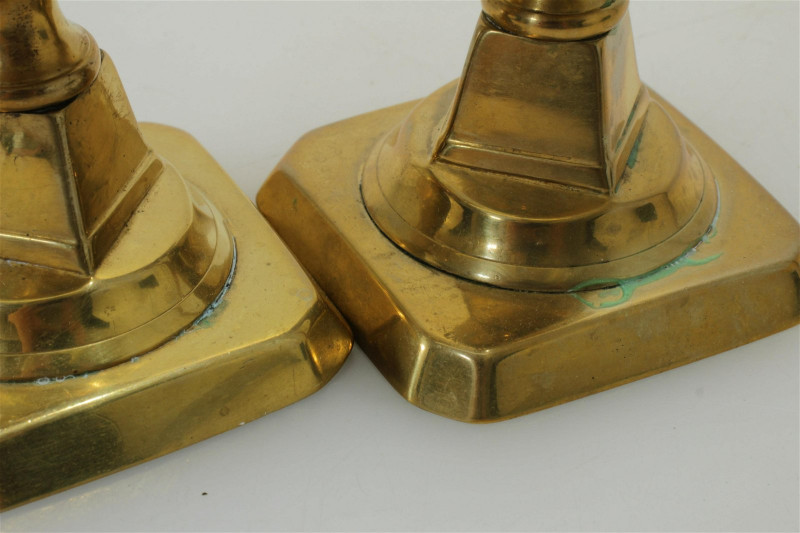 Pair Antique Brass Candlesticks