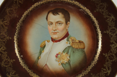 Napoleonic Porcelain Portrait Plate & Figures