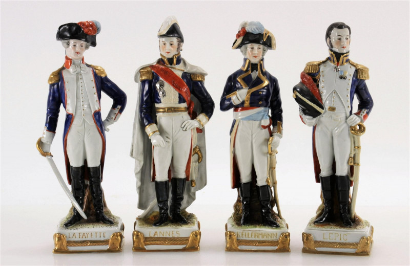 4 Scheibe Alsbach Porcelain Military Figurines