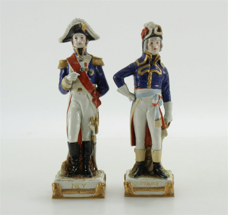 6 Scheibe Alsbach Porcelain Military Figurines