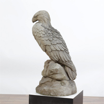 Early 20th C. Cast Stone Eagle