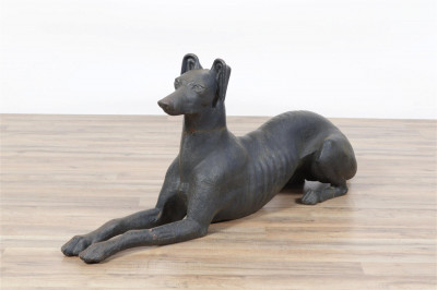 19th C. Cast Iron Greyhound, attrib J.W. Fiske