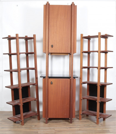 Custom Built Danish Modern Style Shelving,Cabinets