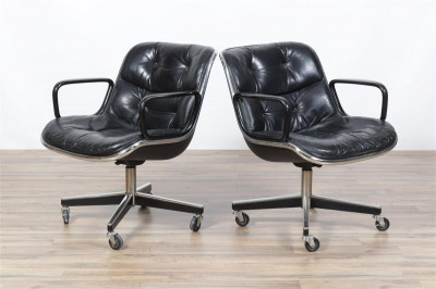 Pair Charles Pollack for Knoll Office Chairs