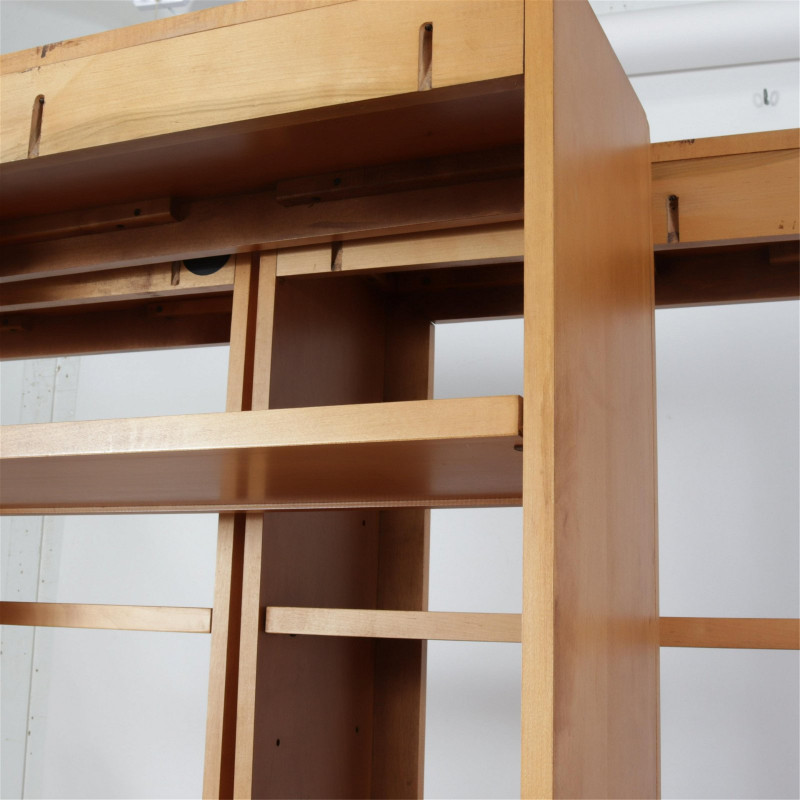 3 Contemporary Cherry 3-Part Bookcases