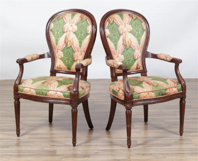 8 Louis XVI Style Mahogany Dining Chairs